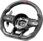 Car Forged Carbon Fibre Steering Wheel Compatible With Benz AMG Class CLS GLC GLE GLS GLA CLA CLK C63 W204 W205 W206 Auto Parts(Full Set Assembly)