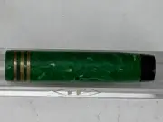 Parker Duofold Jade Green Permanite Ladies Ring Top 3 Bands on cap (e300)