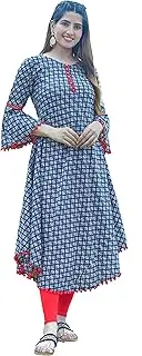 [Yash Gallery] Women's Cambric Cotton Printed A-Line Kurtis