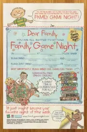 2000 Family Game Night Print Ad/Poster 00s Kid Board Games Clue Monopoly Boggle