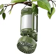 Solar Camping Lights, Tent Lantern with Fan, Portable Rechargeable Lamp with 4 Lighting Modes for Backyard Car Hiking Backpacking RV Survival Fishing