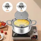 2.65L or 3.85L Deep Fryer Stainless Steel Deep Fryer Pot with Thermometer leqyF