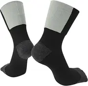 [X AUTOHAUX] Cycling Socks Absorb Sweat Outdoor Bike Socks Grey Black Size XL Neutral and Universal 1 Pair Color Matching