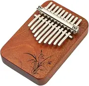 rockible 10 Note Thumb Piano Made From Natural Wood, Brown