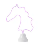 Pilbeam Living 34.5cm Horse LED Neon Night Light Home Nursery Room Decor Purple