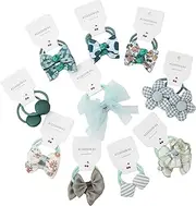 Pack of 20 Baby Hair Scrunchies, Hair Bobbles for Children, Girls, 3.5 cm / 1.37 inches, Elastic, Bow Headband, Ponytail Holder, Hair Accessories for Girls, Children, Toddlers, Baby