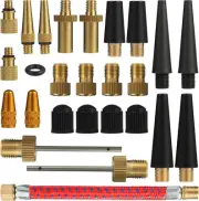 Bicycle Presta Schrader Valve Adaptor Tools, 25PCS Brass Bike Pump Adaptters,Bal