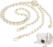 [WADORN] Adjustable Purse Chain Strap, 38-45 Inch Thin Leather Crossbody Strap Replacement Braided PU Leather Shoulder Chain