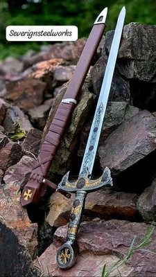 Templar Knights Medieval Sword – 39" Handcrafted Crusader Replica Blade