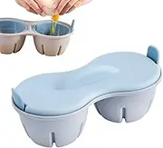 Microwave Egg Boiler - Microwave Egg Cooker, Nonstick 2 Cavity Egg Boiler | Heat Resistant Convenient Breakfast Poached Egg Steamer with Lid, Breakfast Kitchen Accessory for Home Dorm Fast Cooking