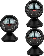 Mobestech 3pcs Car Inclinometer Level Indicator High-sensitivity Vehicle Tilt Gauge Easy-to-read Dashboard Mount