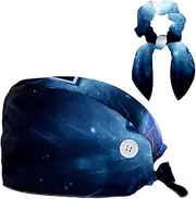 [YTYVAGT] Scrub Caps Women,Scrub Hats Suitable for Women,Abstract Basketball Hoop Pattern