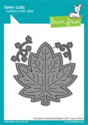 Lawn Fawn Outside in Stitched Maple Leaf Die 3pc