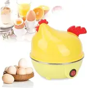 Egg Boiler, 7 Egg Cooker Electric Egg Steamer Hard Boiled Eggs, Chicken Shape Multifunction Rapid Poached Boiled & Omelette Maker Poacher Machine with Auto Shut Off