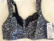 TAKING SHAPE *WIREFREE COTTON BRA *20C *FLORAL PRINT *BNWT r.r.p. $69.95
