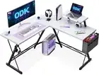 ODK L Shaped Corner Desk, Computer Desk with Monitor Stand, Gaming Desk