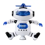 Electric Dancing Robot 360-degree Rotating Smart Toy- Milk White