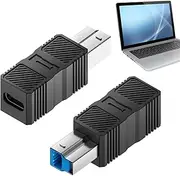 External Hard Drive Adapter - USB to B 3.0 Printer Connector Converter | High-Speed Data Transfer Plug and Play Converter for Laptop Tablet Host Docking Station Computer