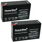 PowerStar 2 Pack - AGM6V12 6V 12AH NPX-50 SLA10-6 BP10-6 GP6120 ES12-6 Battery