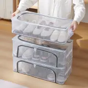 Cover Storage Bin Easy-access Wardrobe Organizer Under-bed Shoe Storage Box