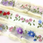 Embroidery Flower Lace Ribbon Colorful Floral Ribbons DIY Craft Sewing Materials