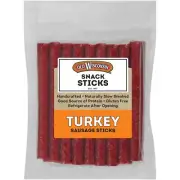 Turkey Sausage Snack Sticks Naturally Smoked Ready to Eat High Protein Lo