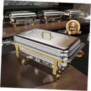 Chafing Dish Buffet Set 8QT High Grade Chafing Dishes for Buffet, 4 Pack