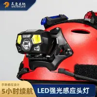 在飛比找Yahoo!奇摩拍賣優惠-現貨 快速發貨 特價應急救援戰術頭盔燈頭戴式USB充電揮手感