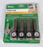 Whitco Push Lock CYL4 4KA Pack (W2200412) - New