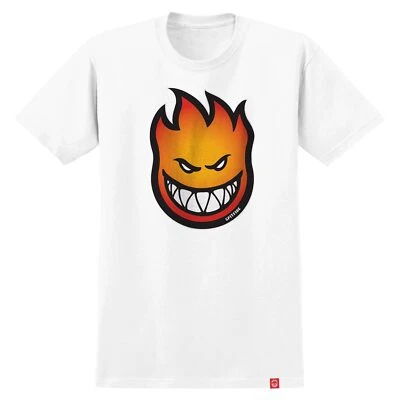 Spitfire Skateboard Wheels Shirt Bighead Fade Fill White/Orange Size M