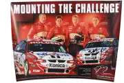 Signed HRT Poster Paul Morris Craig Lowndes Mark Skaife Cameron McConville