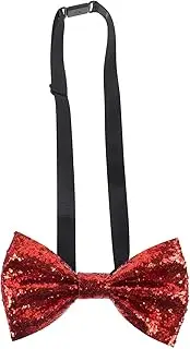 [SAFIGLE] Men Adjustable Glitter Bow Tie Pre Tied Formal Tuxedo Bowtie for Banquets Parties Elegant PU Design Fade Resistant Comfortable Fit