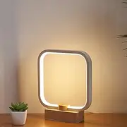 LED Wood Table Lamp, 3-Color Temperature Bedside Lamp,Bedroom Bedside Night Light, Dimmable Led Lighting, Small Table Lamps for Living Room OfficeCreative Home Decor, Unique House warmging Gift
