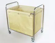 Hotel / Home Clothes Hamper Laundry Cart with Casters & Canvas Bag Movable Tool