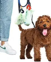 2 Dog Poo Bag Holders for Dog Leash | Dog Waste Bag Holder for Leash | For Used Dog Poo Bags & Unused Poo Bags | Dog Walking Accessories | Poo Bag Carrier for Backpack & Stroller, FurSentials TwinPack
