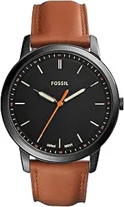 [FOSSIL] Minimalist Men's Watch with Leather or Stainless Steel Band, Chronograph or Analog Watch Display with Slim Case Design