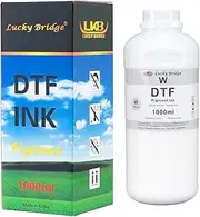 Lucky Bridge DTF Ink White 1x1000ml Premium Pigment Ink for PET Film Heat Transfer Printing Refill Ink for All DTF Printer with printhead DX5 DX7 5113 XP600 I3200 etc.- (1000ml-W) US