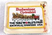 1982 Knoxville Worlds Fair Budweiser Beer Clydesdales Souvenir Patch NOS New