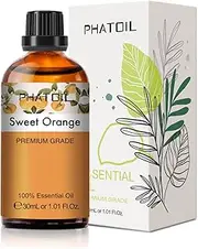 PHATOIL 30 ML Sweet Orange Essential Oil, for Aromatherapy Diffusers, Humidifiers, Great for DIY Candle and Scented Products Making