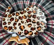 Mackenzie Childs Turkey Leopard Spot Trivet Terracotta Made In Aurora