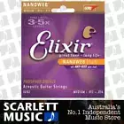 Elixir 16102 Acoustic Guitar Strings Nanoweb Medium 13-56 Phosphor Bronze
