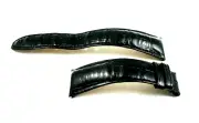 Authentic Baume Mercier Black Leather Watch Band for Deployant Clasp 22mm .…