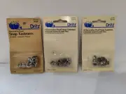 Dritz Decorative Pearl Snaps Fasteners Round 7/16" Set of 4. 3 Packages Vintage