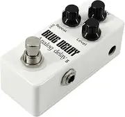 Guitar Analog Delay Pedal Electric Guitar Effects Pedal True Bypass Zinc Alloy Shell DC 9V 6.35mm Input/Output face Delay/Repeat/Lever 3 Knobs Guitar Analog Delay Effector White One Size