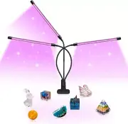 30W LED Black Light, Three-Head Light with Clip, 395nm-405nm, Glow in The Dark,