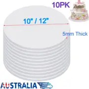 Masonite Cake Boards 5mm White Round Cake Boards 10" 12" Inch 10Pcs Cake Boxes