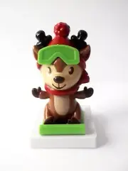 Dancing Reindeer Bobble Head/Moving Head with Ski Glasses