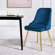 ALFORDSON Dining Chairs Set of 2 Velvet Blue