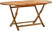 Generic Folding Garden Table 160x85x75 cm Solid Acacia Wood