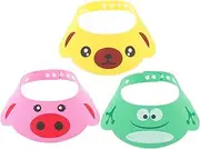 SWOOMEY 3pcs Shampoo Cap Body Straws Sun Hat for Bath Visor No Scrubber Head Animal Shower Cap Washing Hair Cap Cast Visor Hat for Reusable Caps
